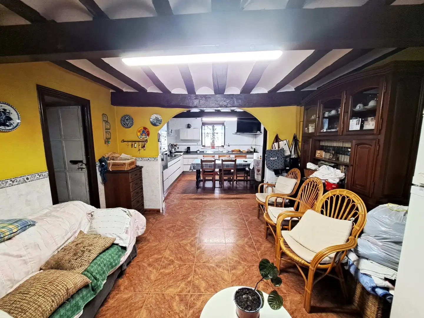Cuina de Casa adosada en venda en Baños de Rioja amb Calefacció, Jardí privat i Terrassa