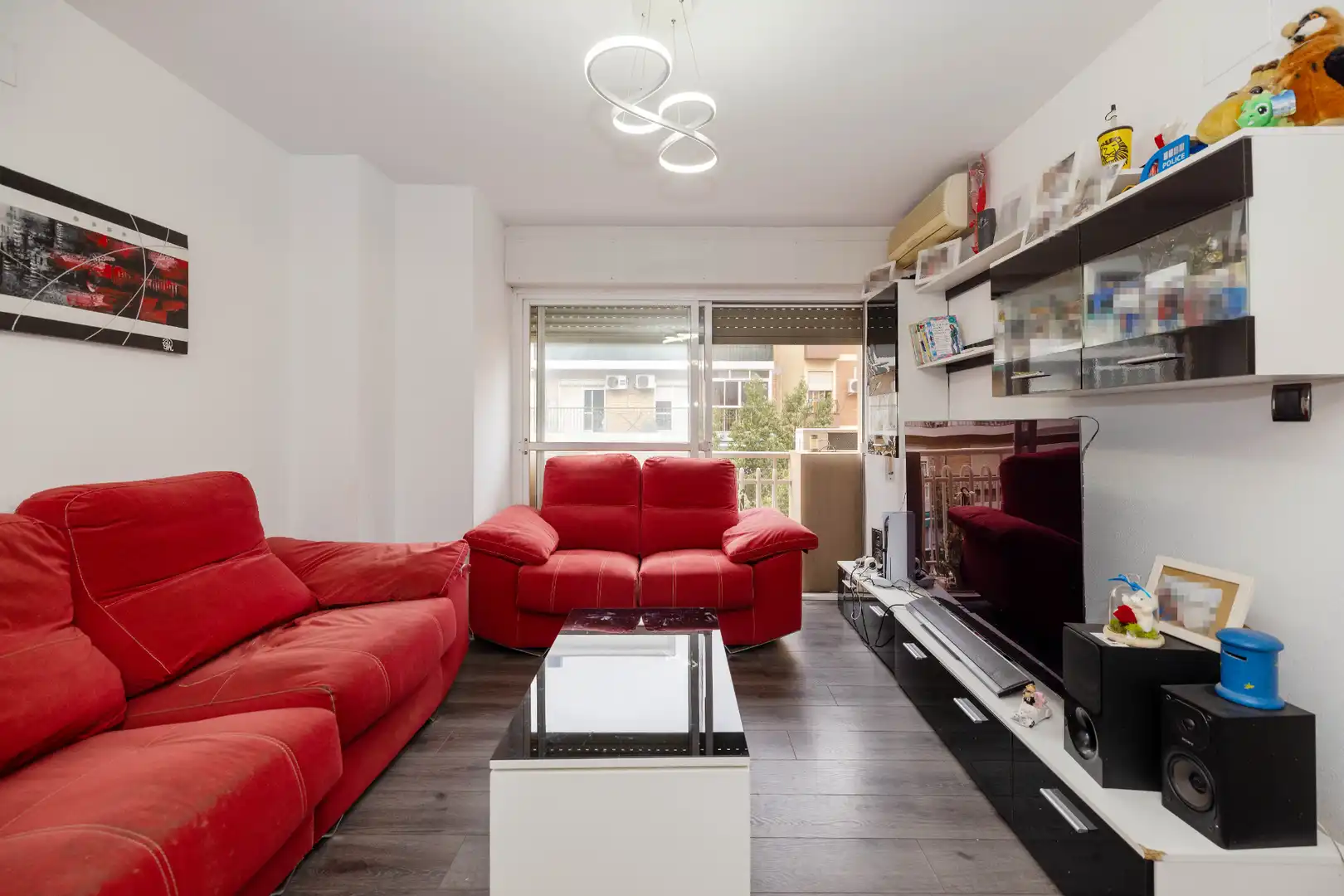 Living room of Flat for sale in Málaga  with Air Conditioner, Furnished and Balcony