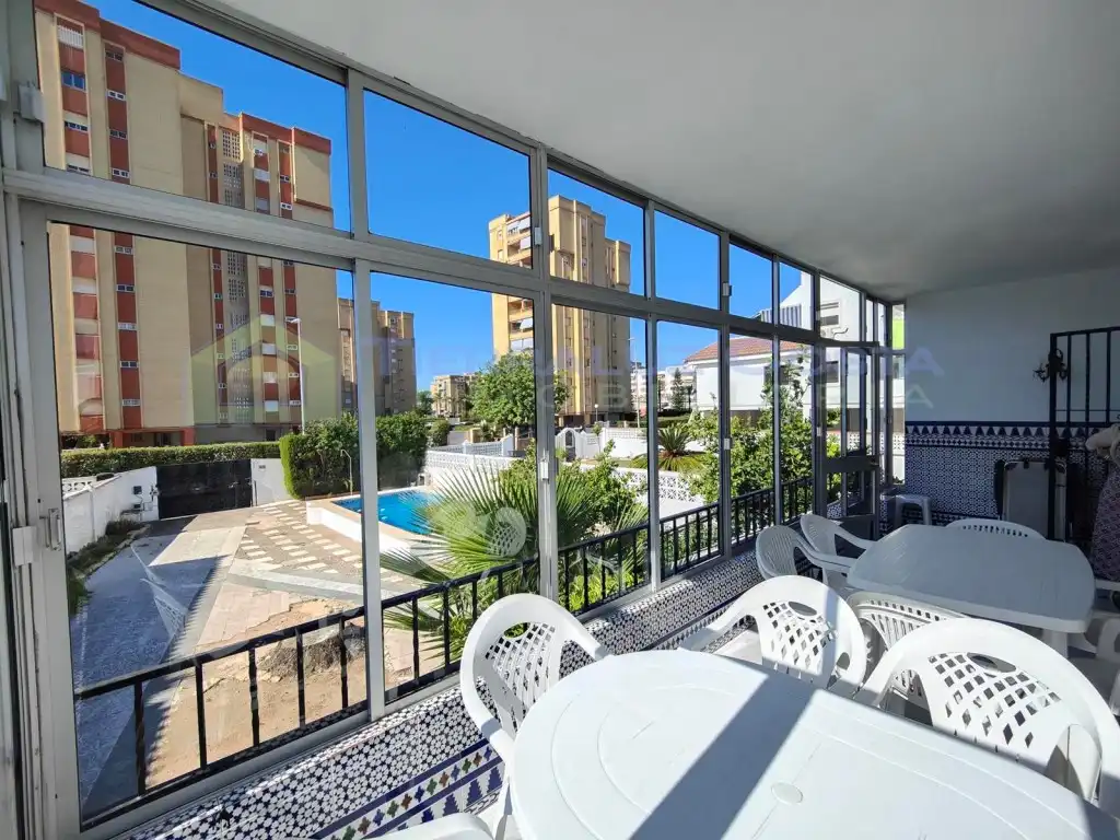 Terrassa de Casa o xalet en venda en La Antilla amb Jardí privat, Terrassa i Traster