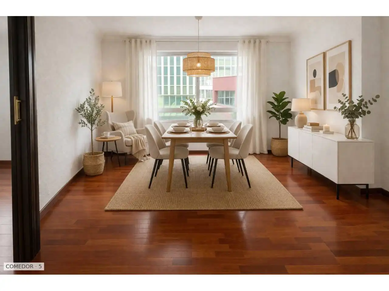 Dining room of Flat for sale in  Madrid Capital  with Air Conditioner, Heating and Storage room