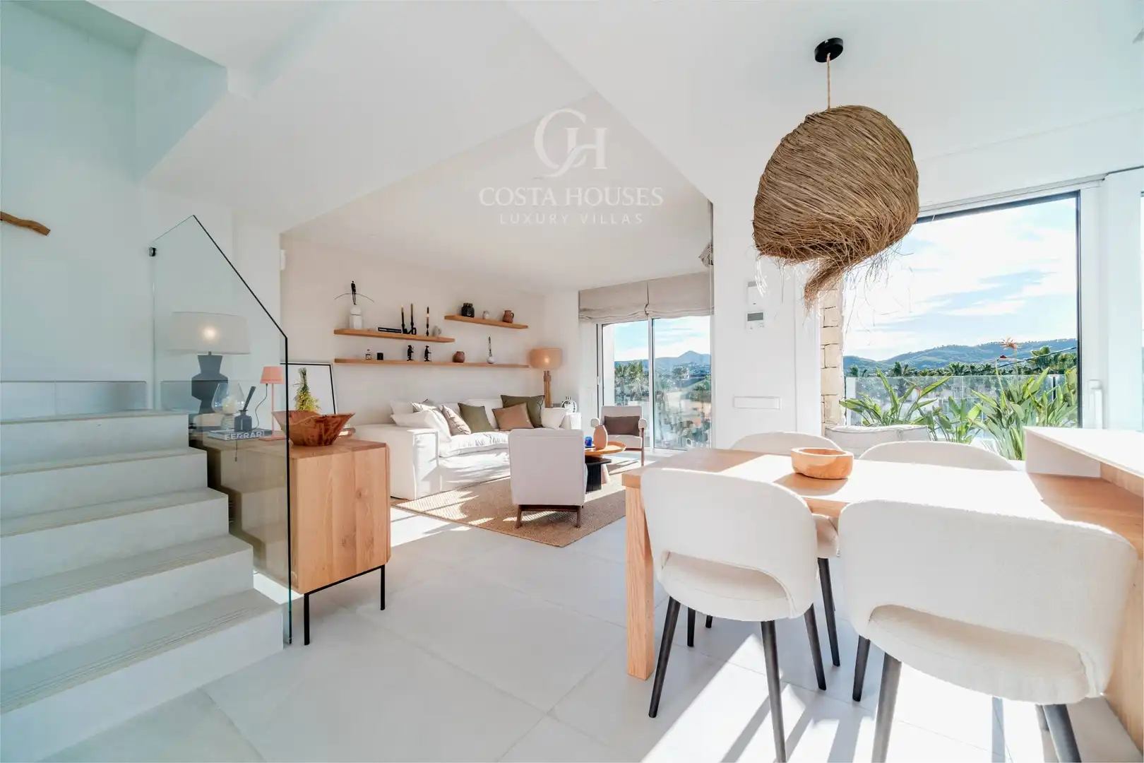 Sala de estar de Ático en venta en Jávea / Xàbia con Aire acondicionado, Calefacción y Jardín privado