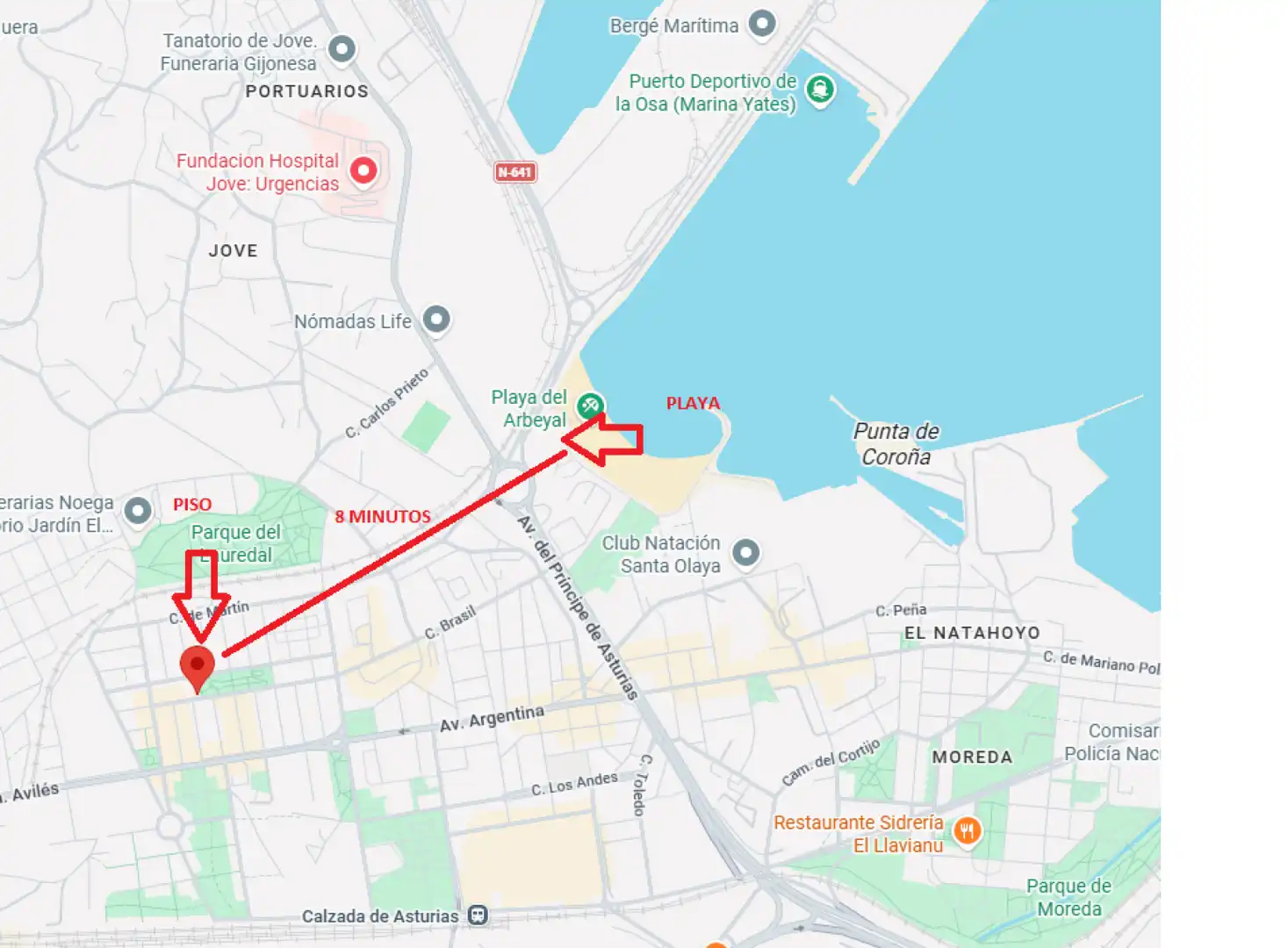 Vista exterior de Pis en venda en Gijón  amb Jardí privat