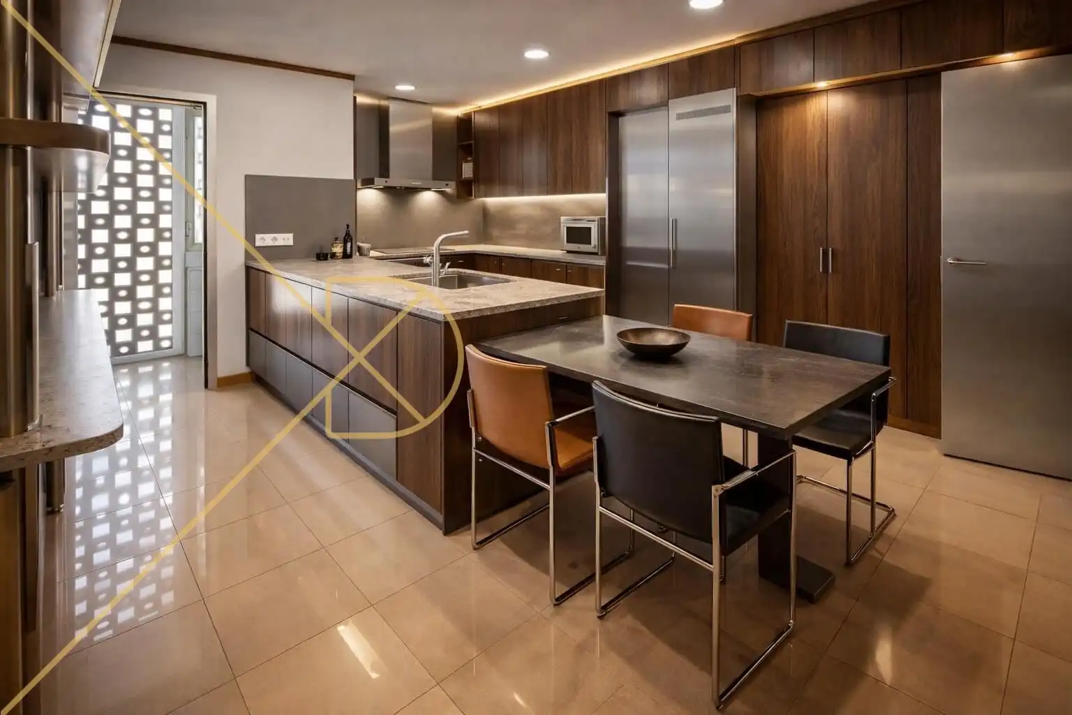 Küche von Wohnung zum Verkauf in Barcelona mit Parkett