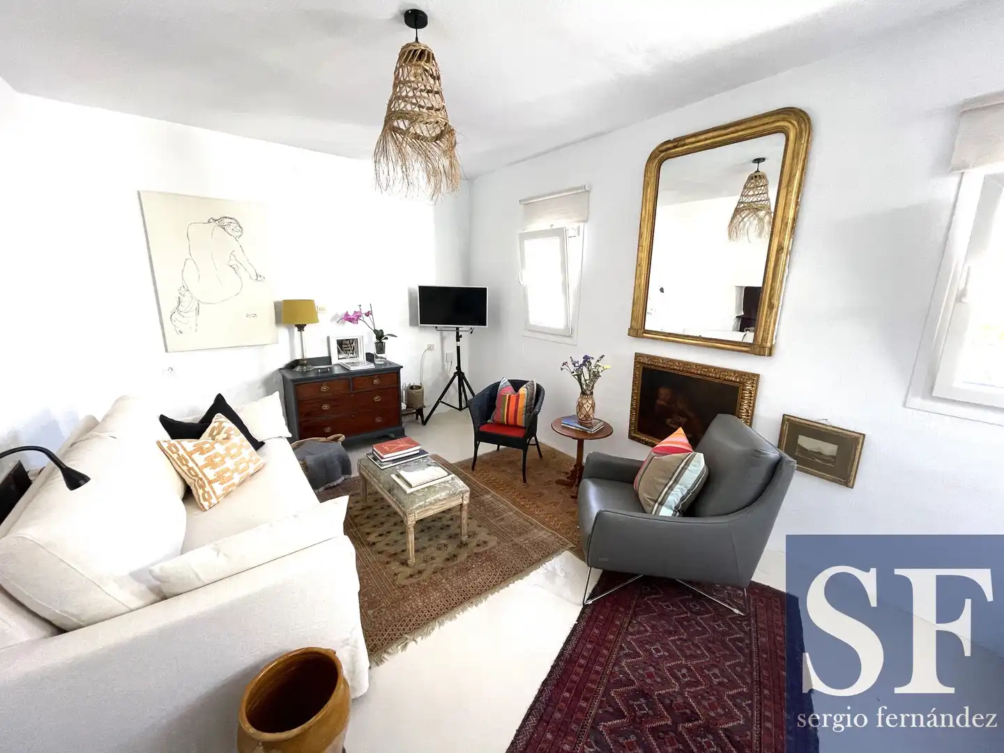 Sala d'estar de Casa adosada en venda en Árchez
