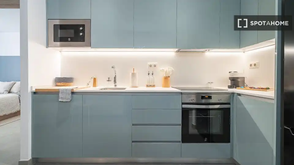 Kitchen of Flat for rent in Barcelona  with Air Conditioner, Heating and Furnished