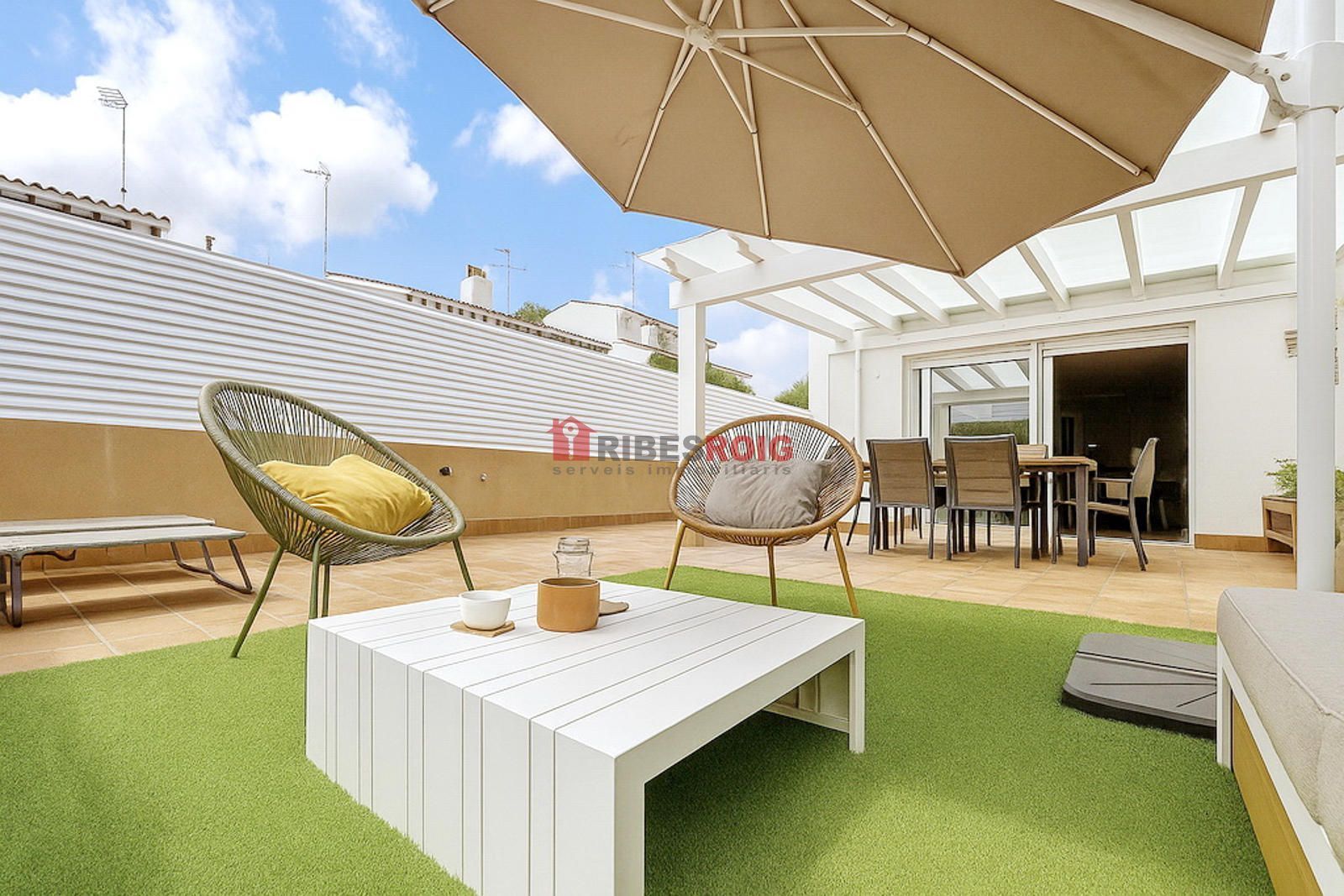 Terrace of Single-family semi-detached for sale in Sant Pere de Ribes  with Air Conditioner, Heating and Private garden