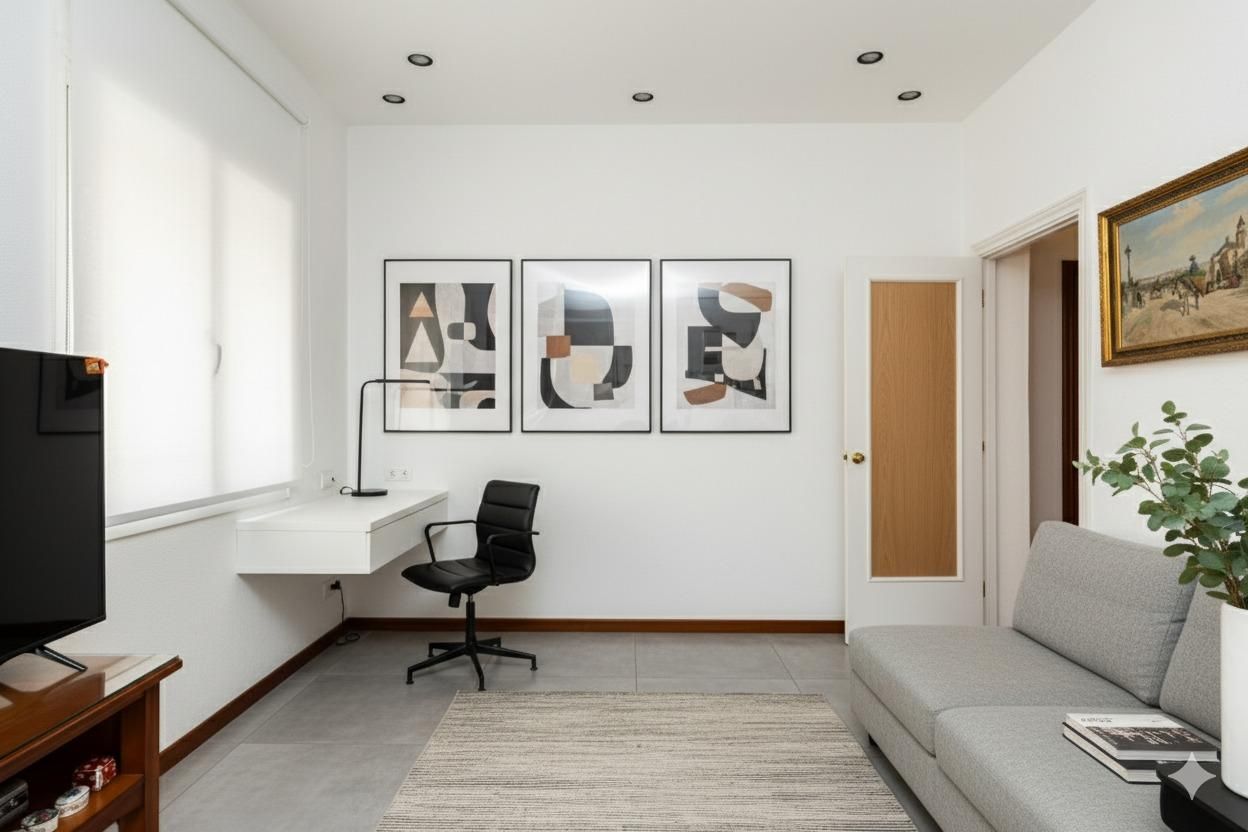 Living room of Flat for sale in  Madrid Capital  with Air Conditioner, Heating and Parquet flooring