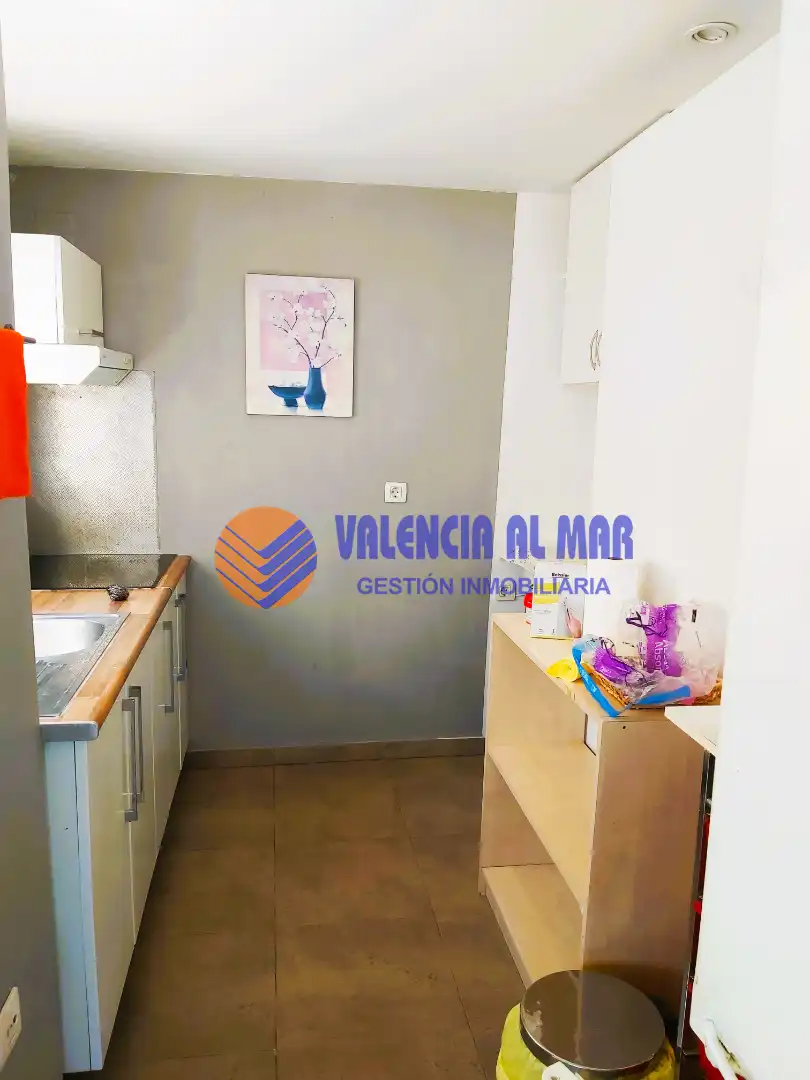 Küche von Dachboden zum Verkauf in Valencia mit Klimaanlage, Heizung und Parkett