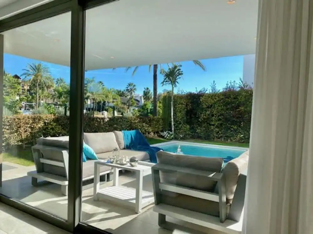 Terrassa de Casa o xalet de lloguer en Estepona amb Aire condicionat, Jardí privat i Terrassa