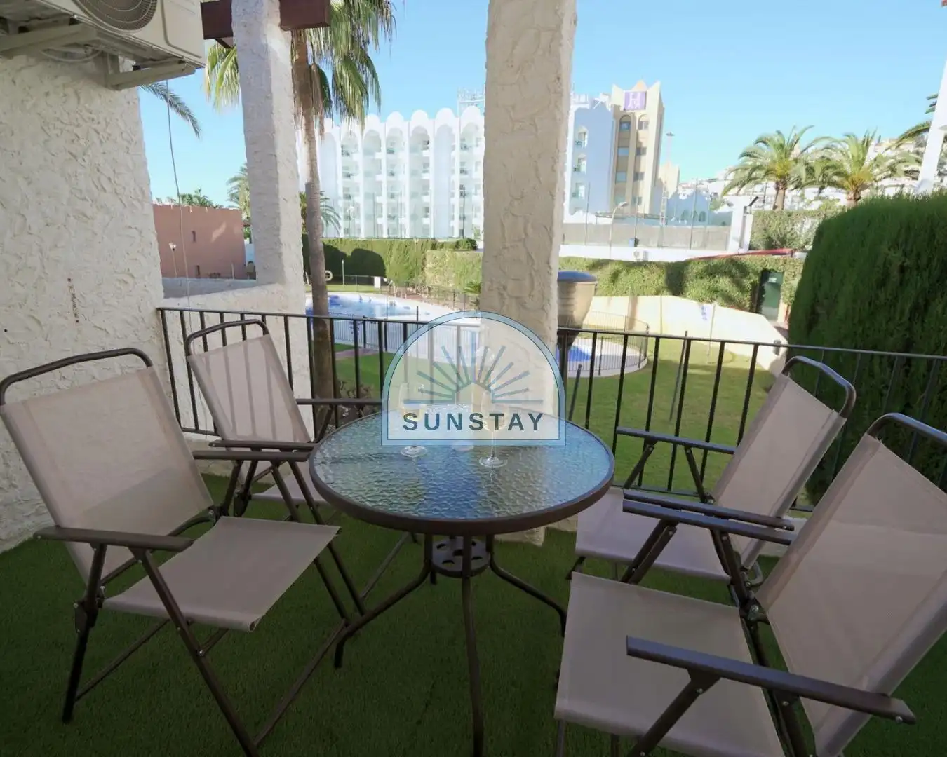 Terrace of Flat for rent in Nerja  with Air Conditioner, Private garden and Terrace