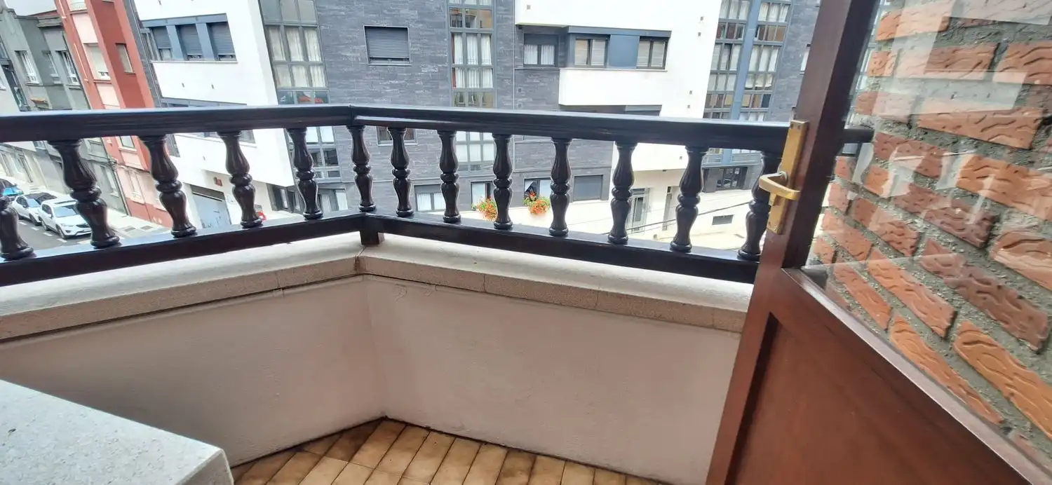 Balcony of Flat for rent in Gijón   with Heating, Terrace and Swimming Pool