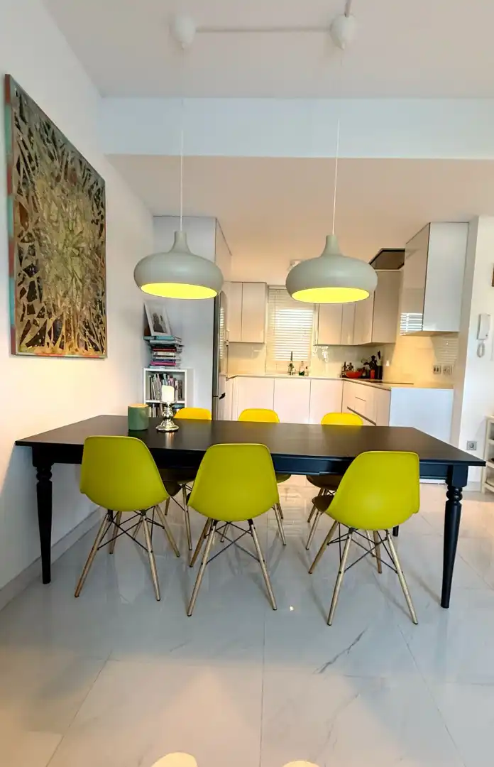 Esszimmer von Wohnung zum Verkauf in Estepona mit Klimaanlage, Privatgarten und Terrasse