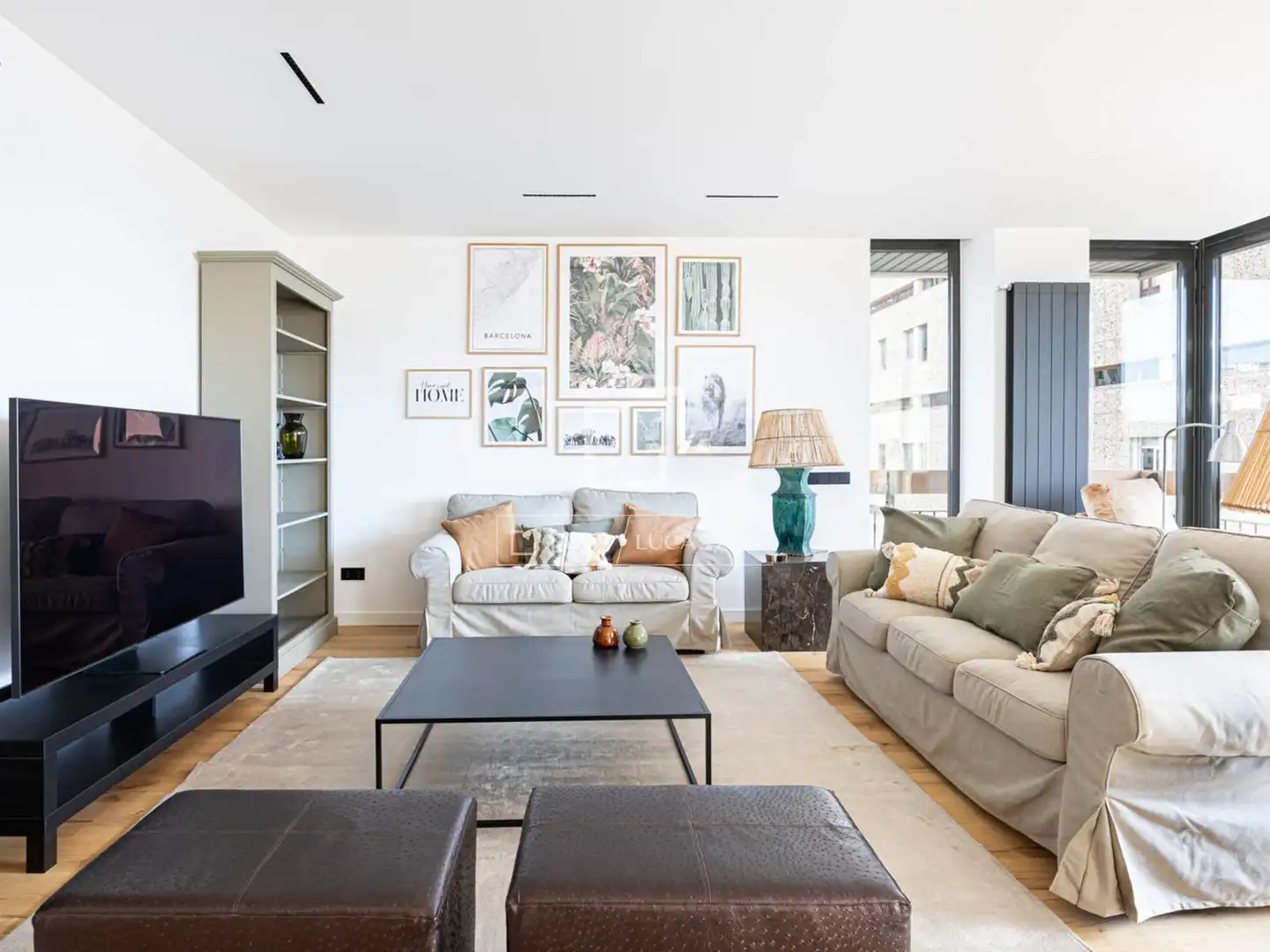 Sala de estar de Piso en venta en Barcelona con Aire acondicionado, Calefacción y Parquet