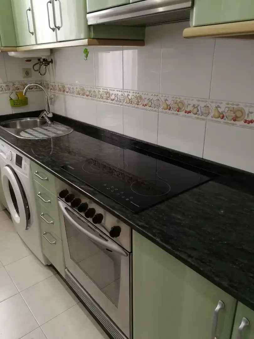 Kitchen of Flat for rent in Ferrol  with Furnished, Oven and Microwave