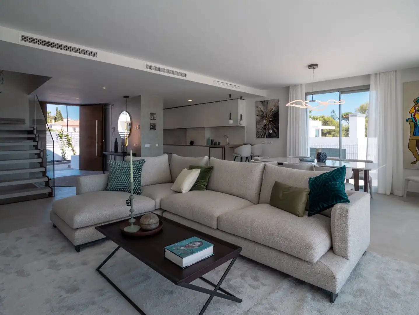 Sala d'estar de Casa adosada de lloguer en Marbella amb Terrassa