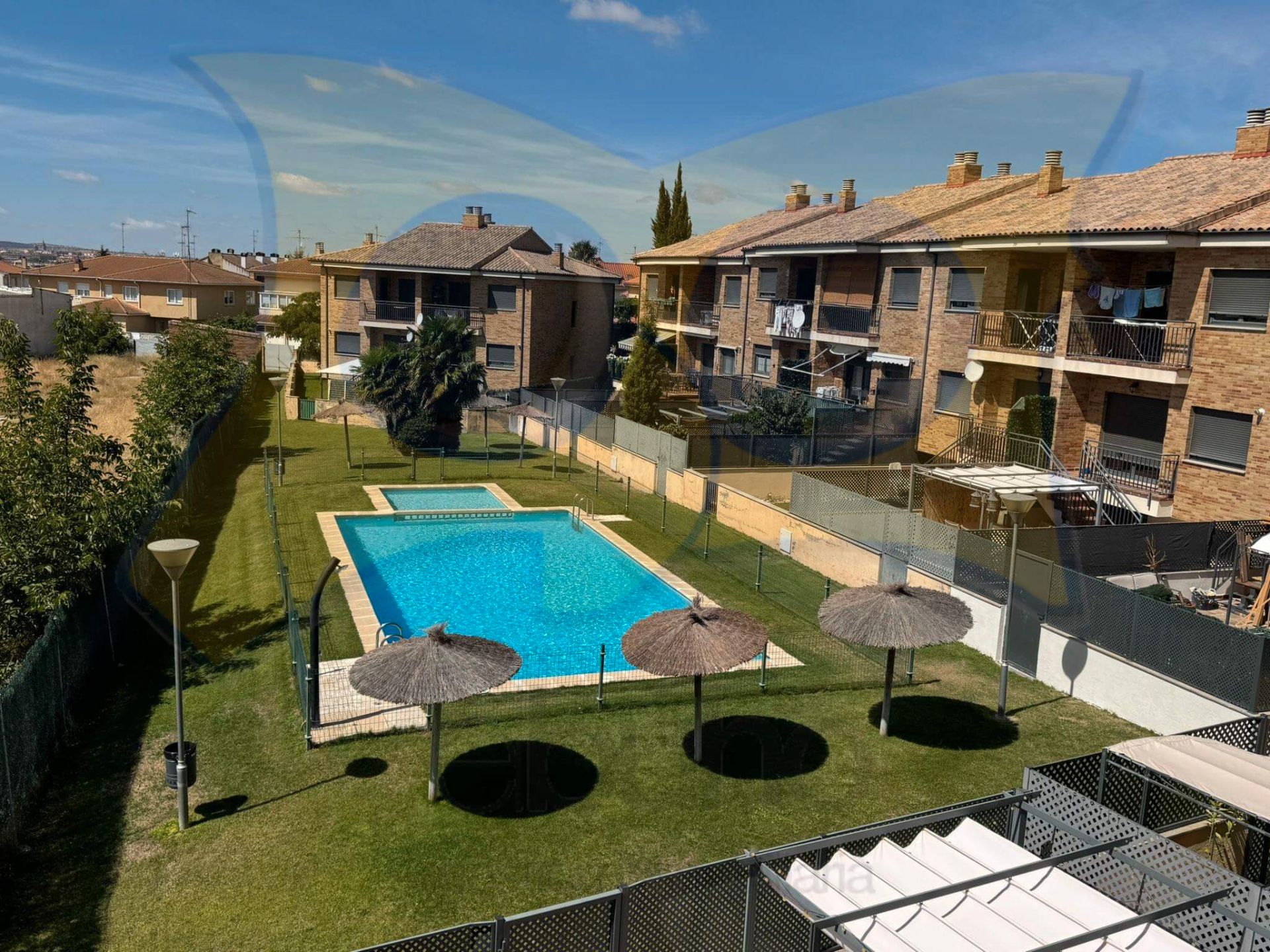 Swimming pool of Single-family semi-detached for sale in Cabrerizos  with Heating, Parquet flooring and Terrace