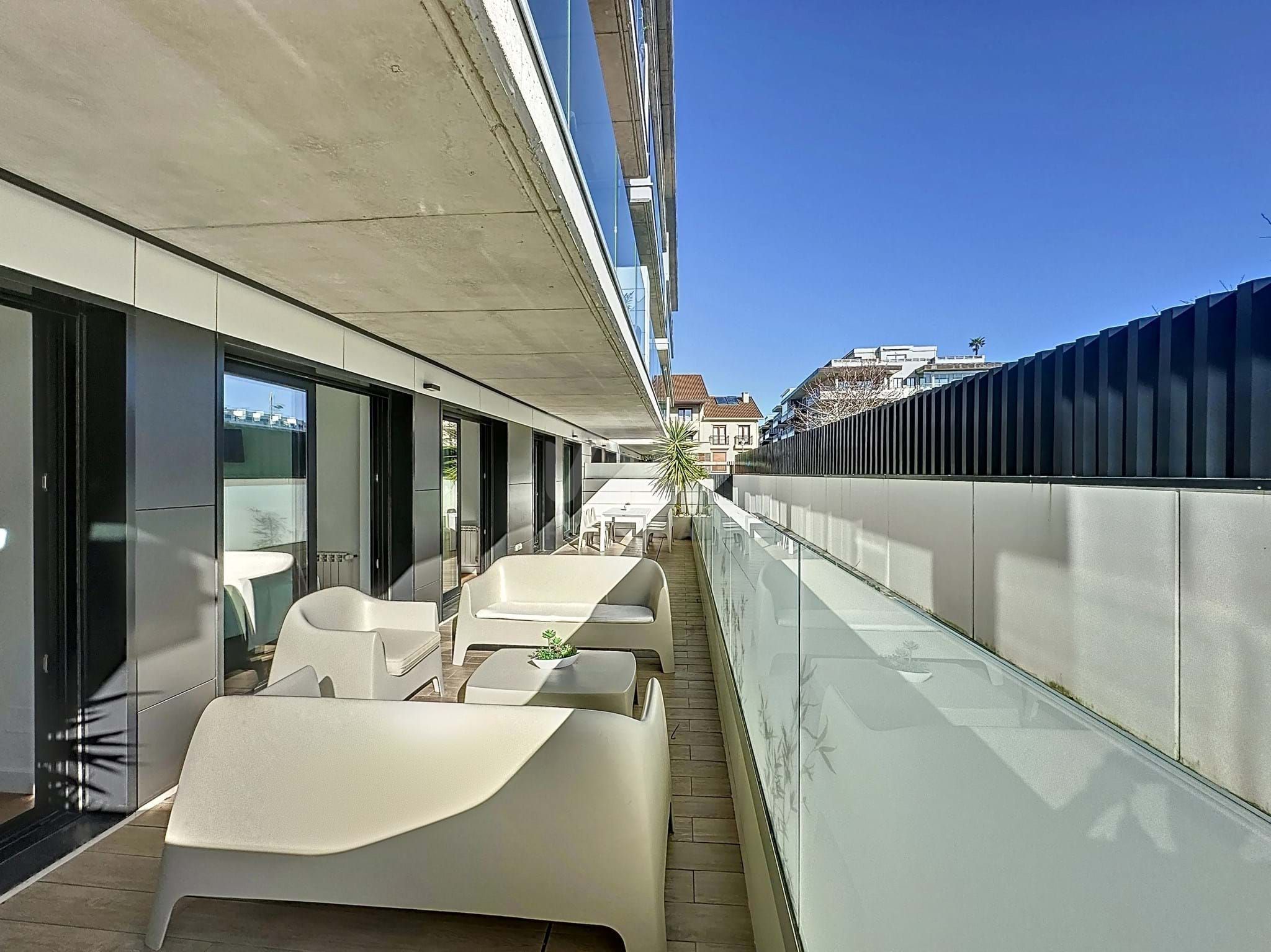 Terrace of Flat for sale in Sanxenxo  with Heating, Terrace and Swimming Pool