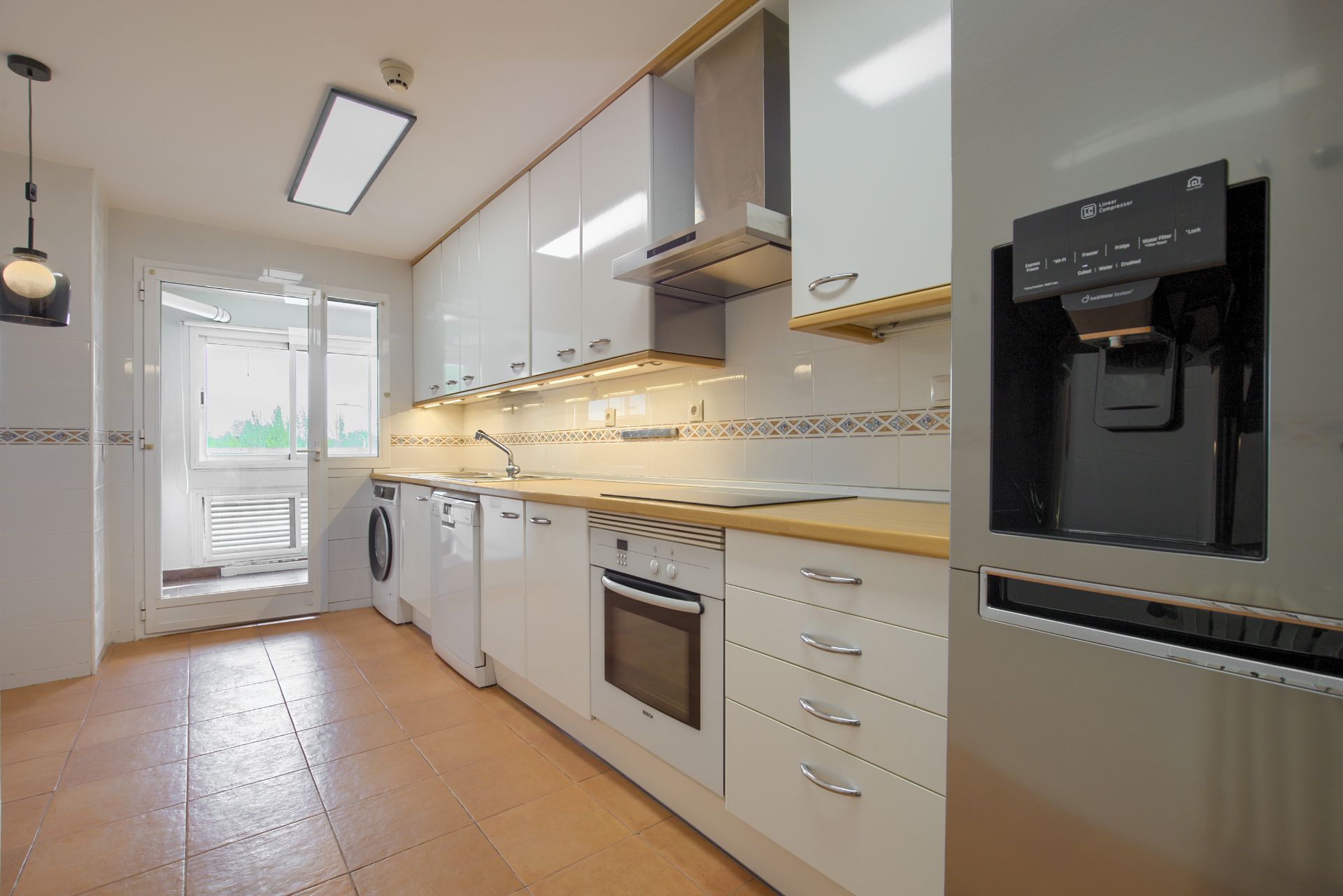 Kitchen of Flat for sale in  Madrid Capital  with Air Conditioner, Heating and Private garden