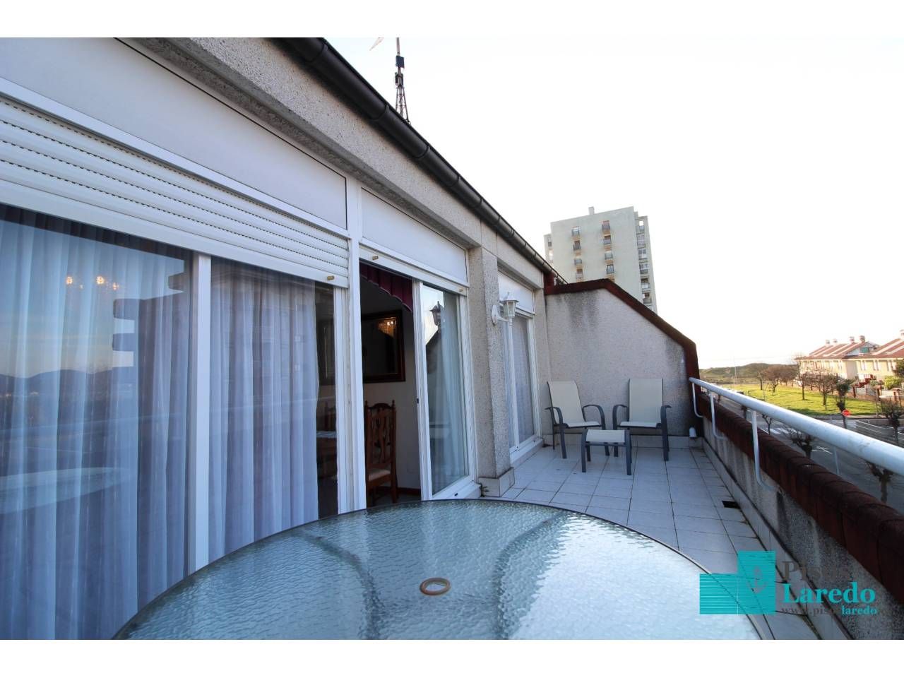 Terrace of Flat to rent in Laredo  with Heating, Terrace and Furnished