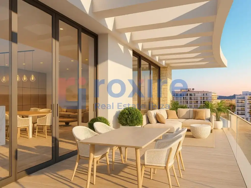 Terrasse von Erdgeschoss zum Verkauf in Sant Antoni de Portmany mit Klimaanlage, Privatgarten und Terrasse