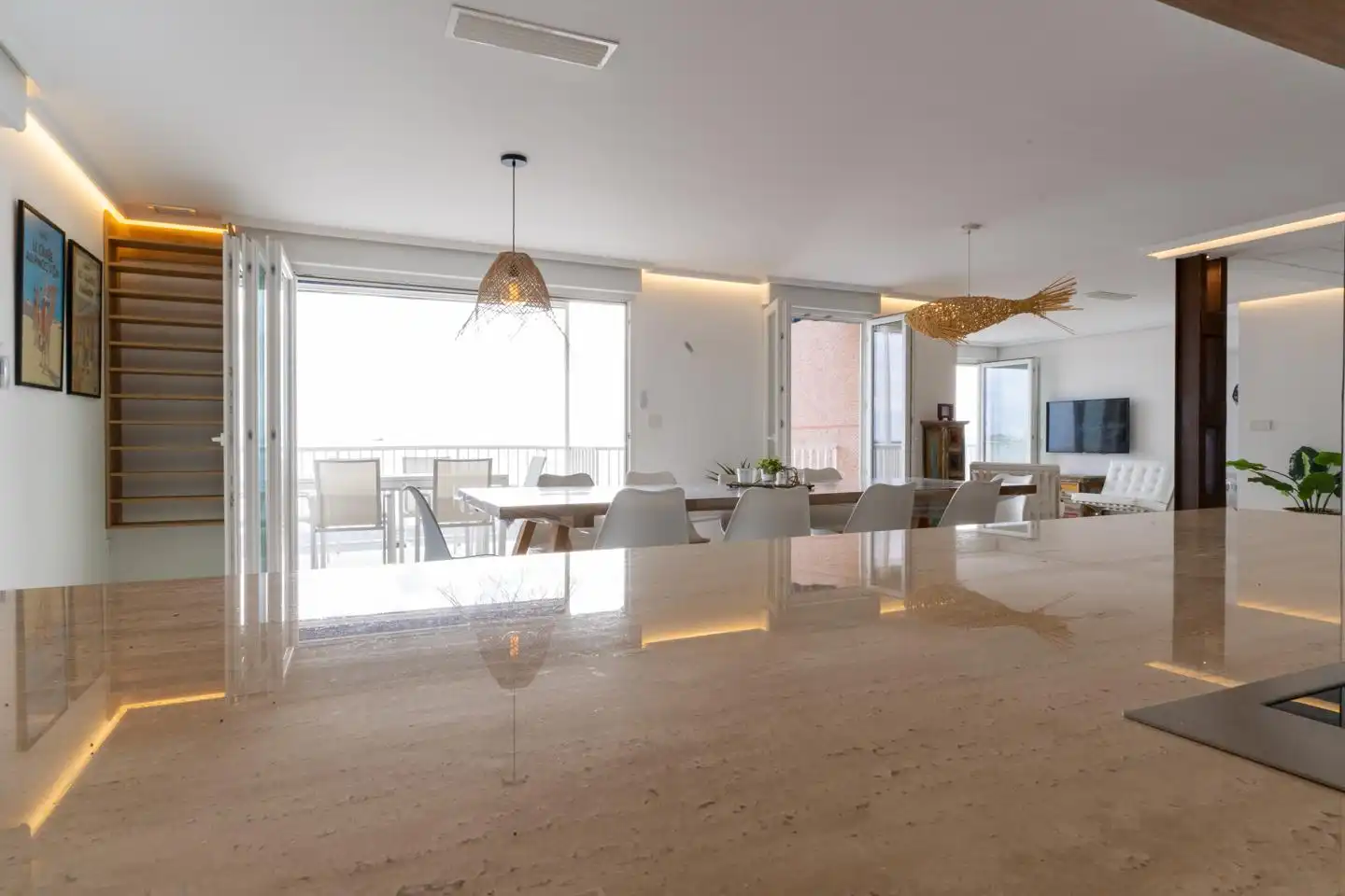 Esszimmer von Wohnung zum Verkauf in Santa Pola mit Klimaanlage, Heizung und Terrasse