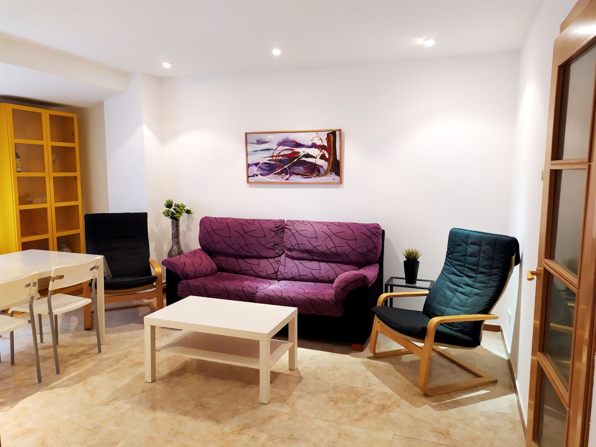 Living room of Flat to rent in  Zaragoza Capital  with Heating, Furnished and Oven