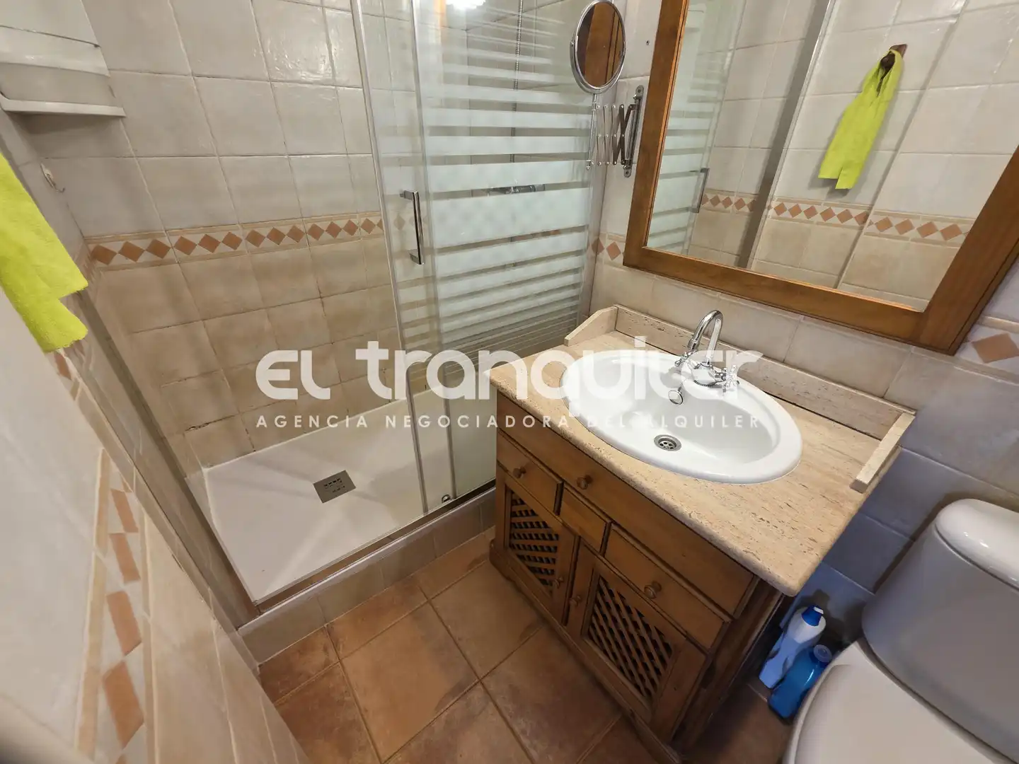 Bathroom of Flat for rent in Madrid  with Air Conditioner, Terrace and Furnished