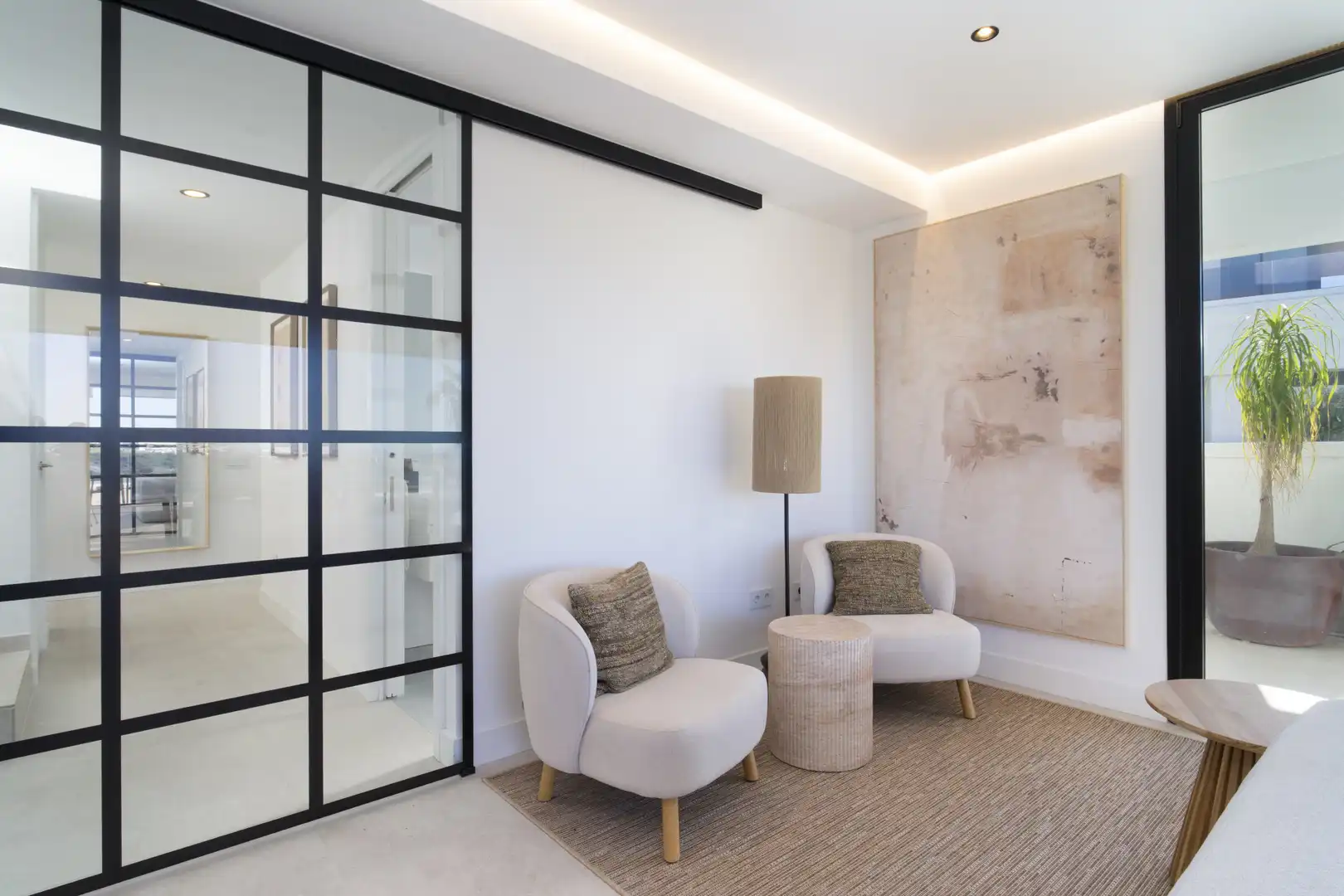 Sala d'estar de Àtic de lloguer en Estepona amb Aire condicionat, Calefacció i Terrassa