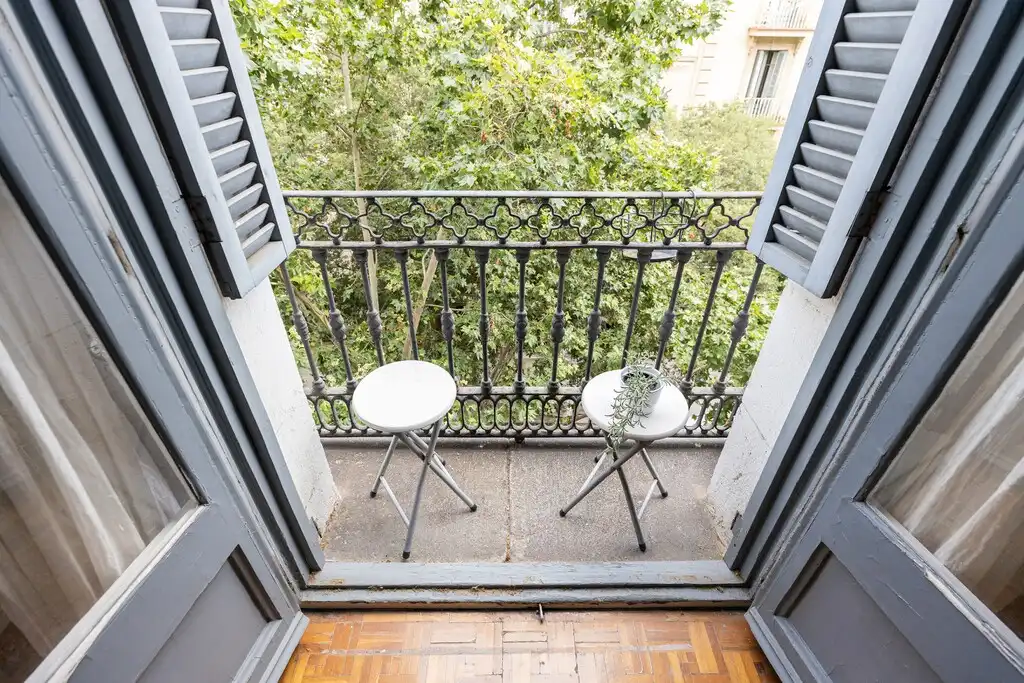 Terraza de Apartamento en venta en Barcelona con Calefacción, Parquet y Balcón