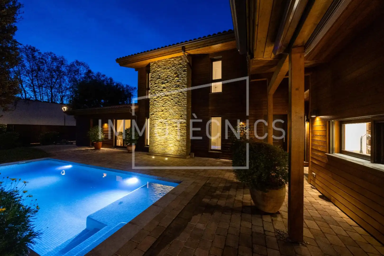 Vista exterior de Casa o xalet en venda en Sant Esteve de Palautordera amb Aire condicionat, Jardí privat i Piscina
