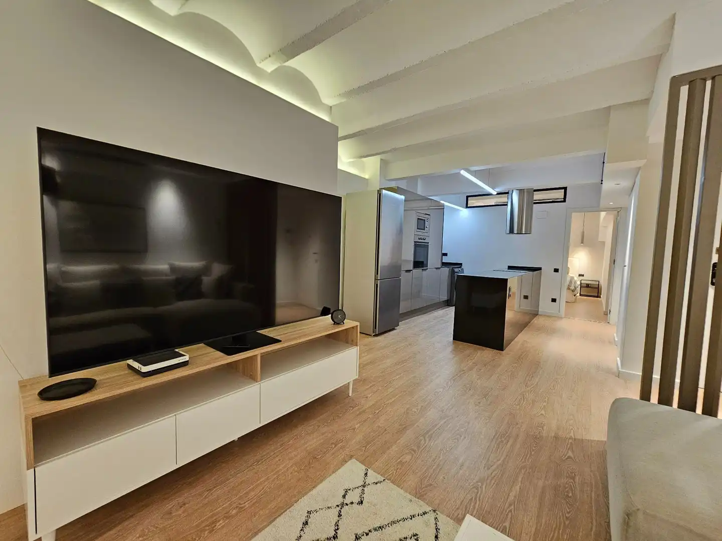 Living room of Flat for rent in Barcelona  with Air Conditioner and Furnished