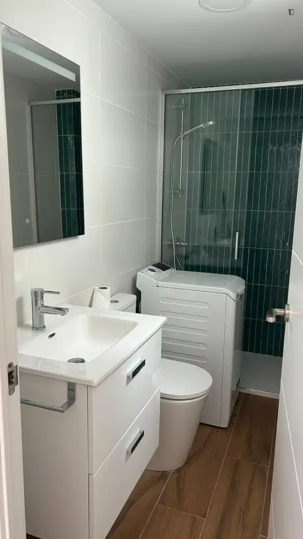 Bany de Apartament de lloguer en Valencia amb Aire condicionat, Moblat i Forn
