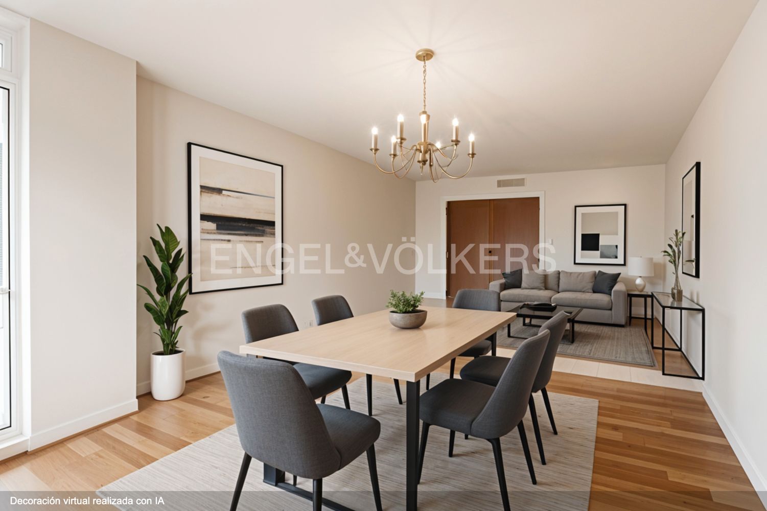 Menjador de Apartament en venda en  Valencia Capital amb Calefacció, Parquet i Terrassa