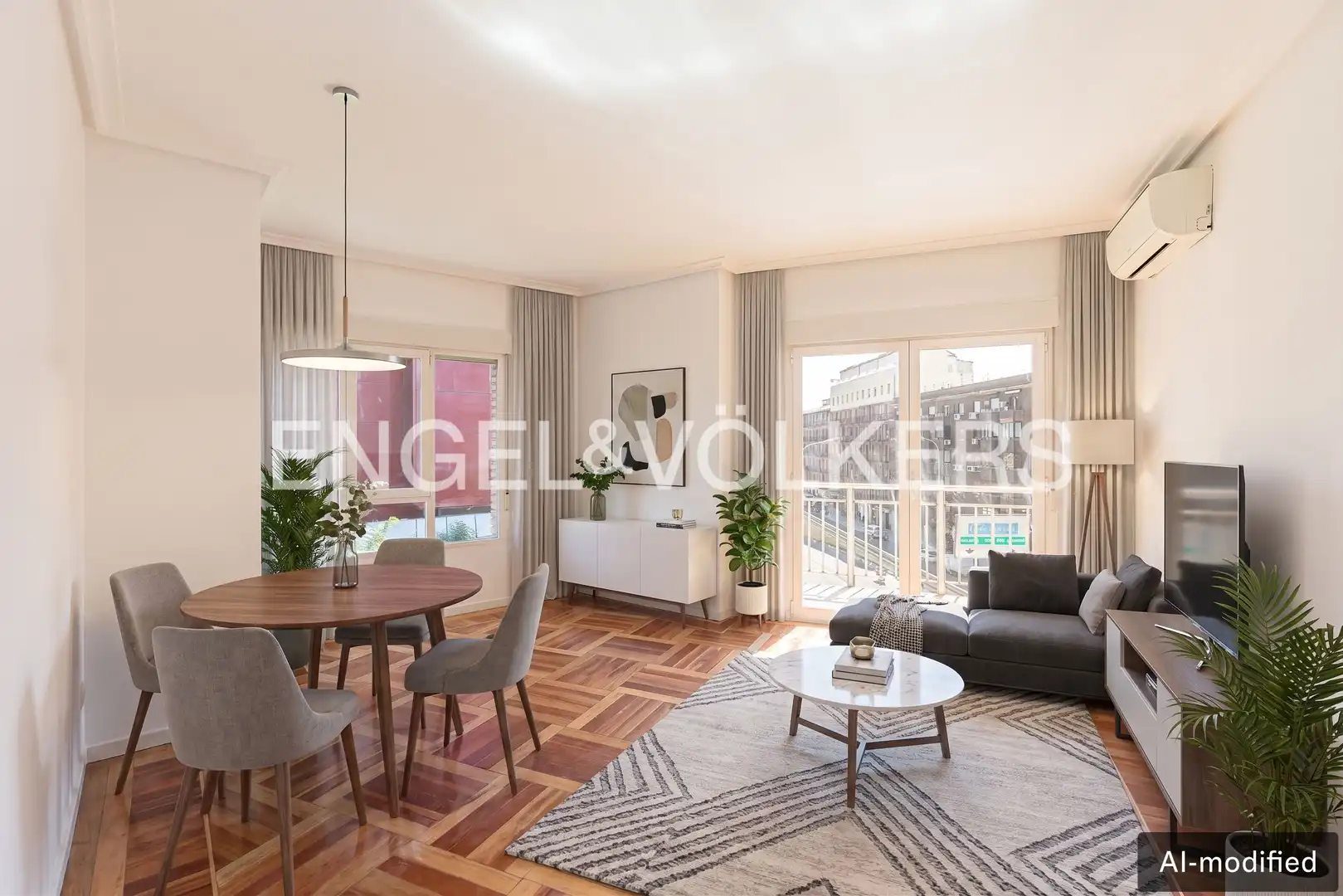 Sala de estar de Piso de alquiler en Madrid con Aire acondicionado, Calefacción y Parquet