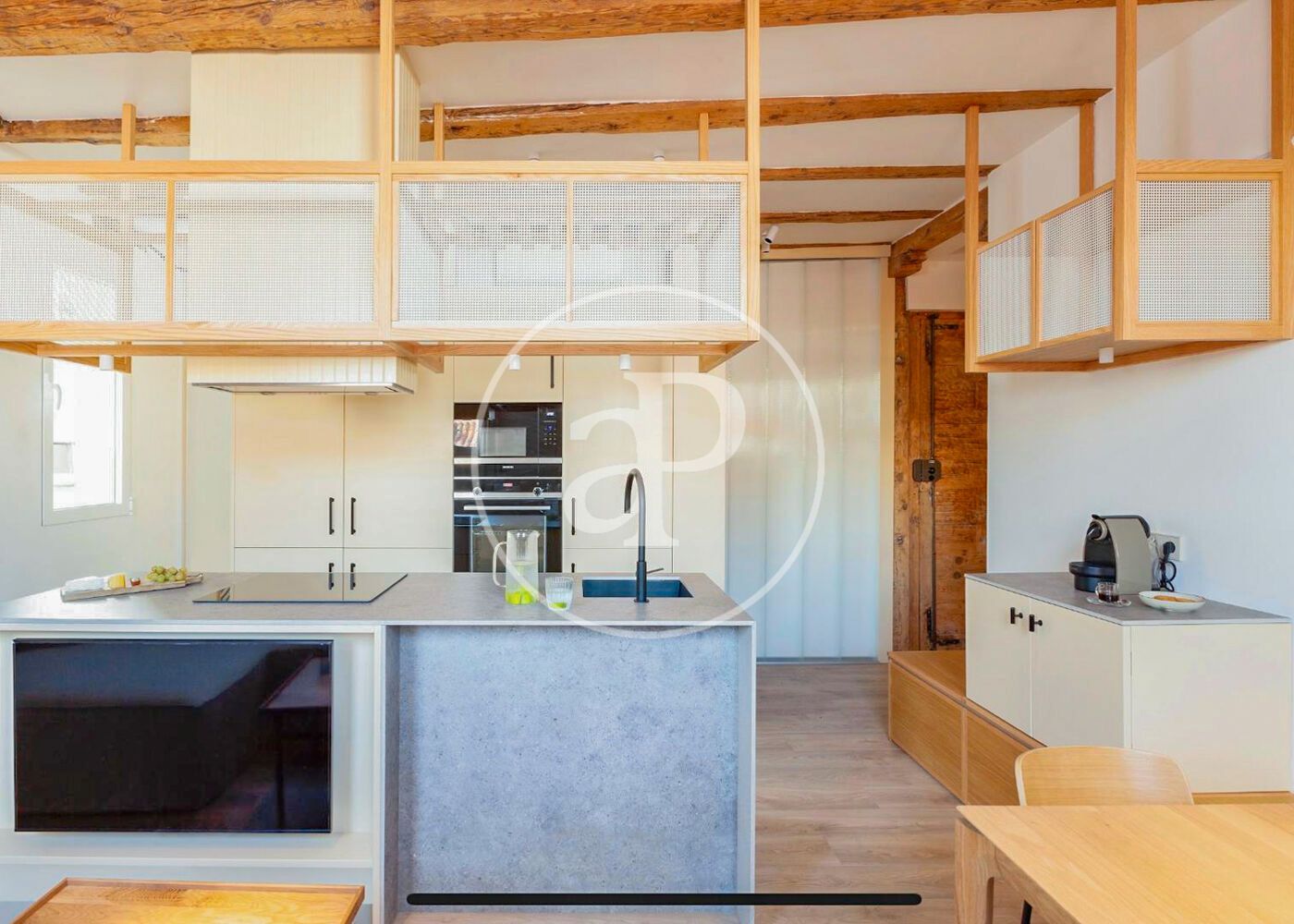Kitchen of Flat for sale in  Madrid Capital  with Air Conditioner, Heating and Storage room