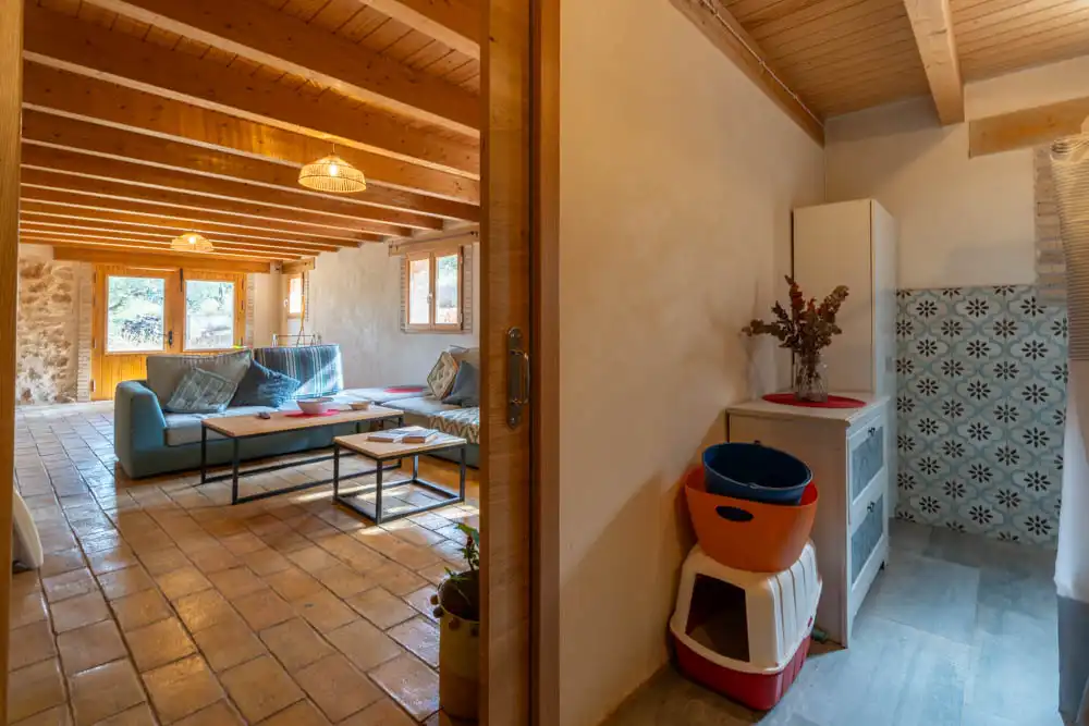 Finca rústica en venta en Aldover con Jardín privado, Terraza y Amueblado