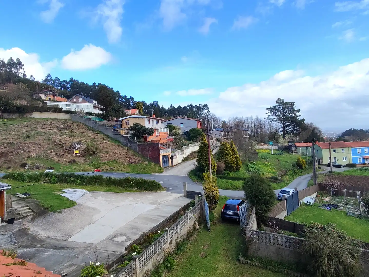 Vista exterior de Casa o chalet en venta en Culleredo con Calefacción, Jardín privado y Terraza