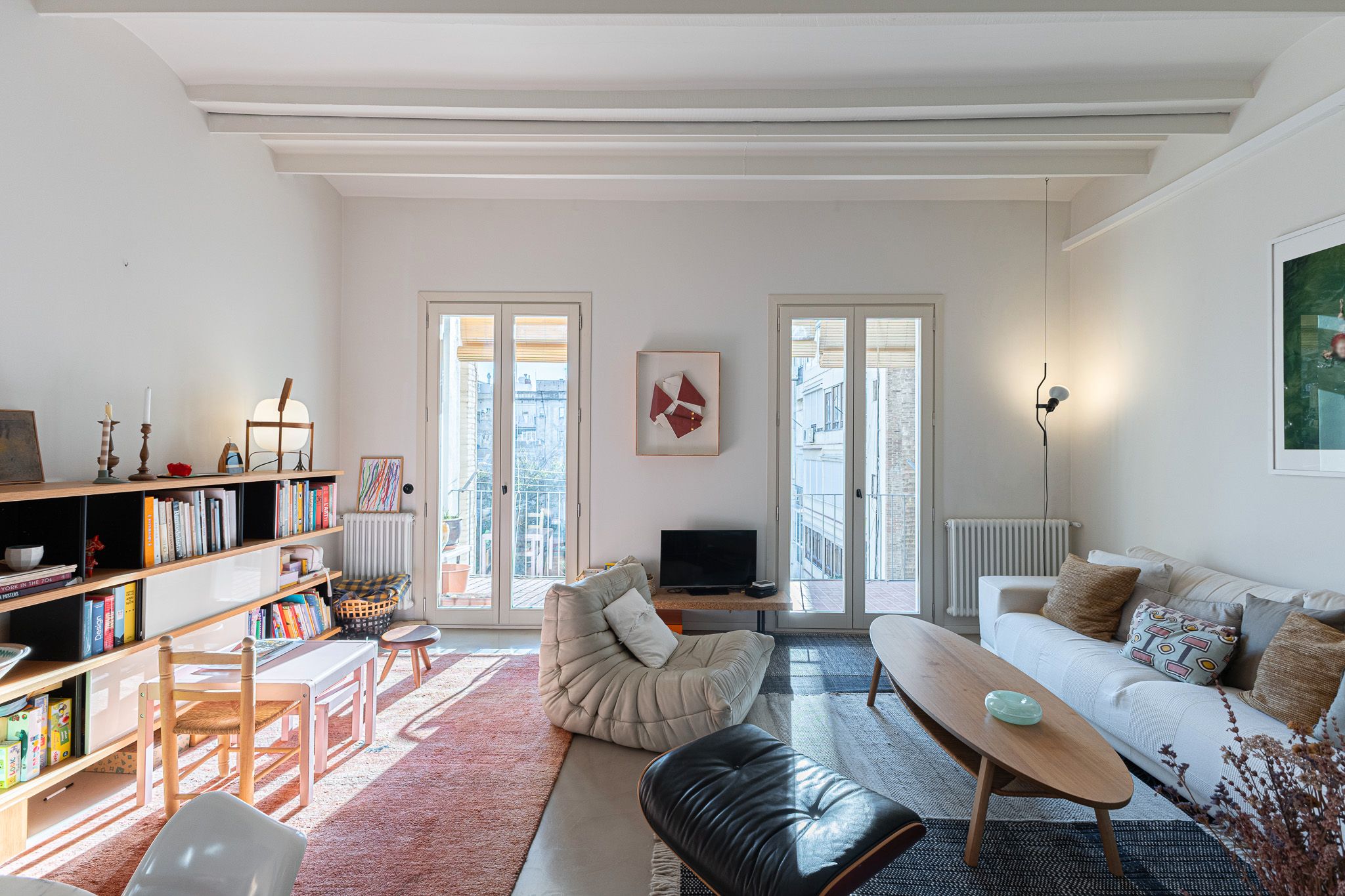 Sala d'estar de Apartament en venda en  Barcelona Capital amb Aire condicionat, Calefacció i Terrassa