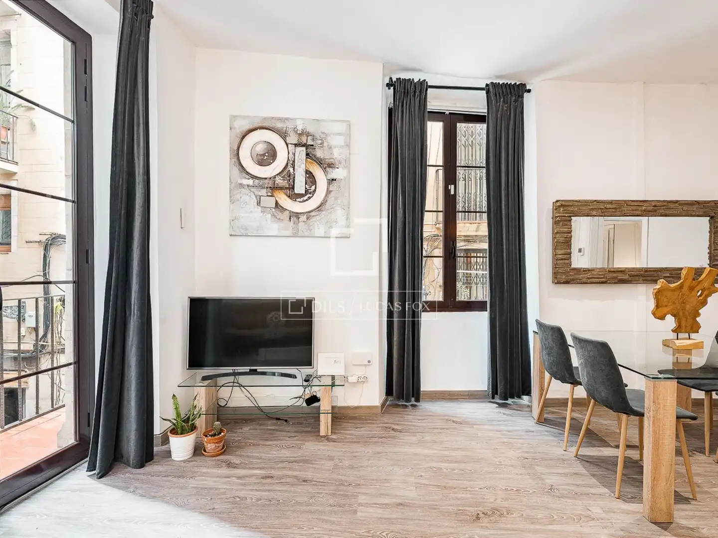 Sala de estar de Piso en venta en Barcelona con Aire acondicionado, Parquet y Amueblado
