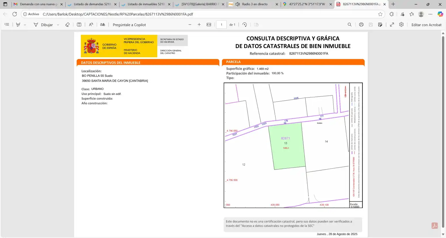 Terreni e lotti in vendita a Santa María de Cayón, imagen 3
