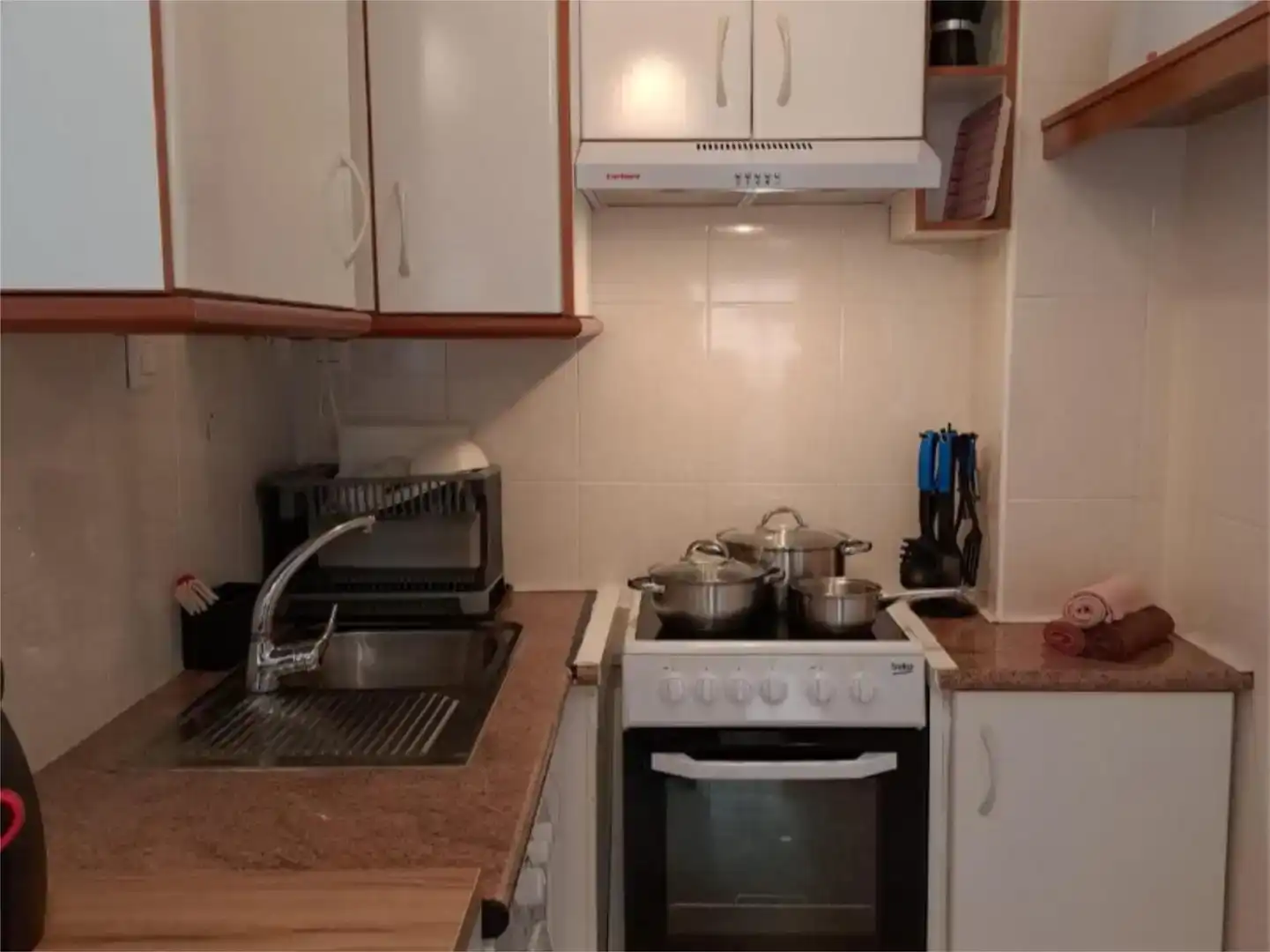 Kitchen of Flat for rent in La Manga del Mar Menor  with Air Conditioner, Private garden and Swimming Pool