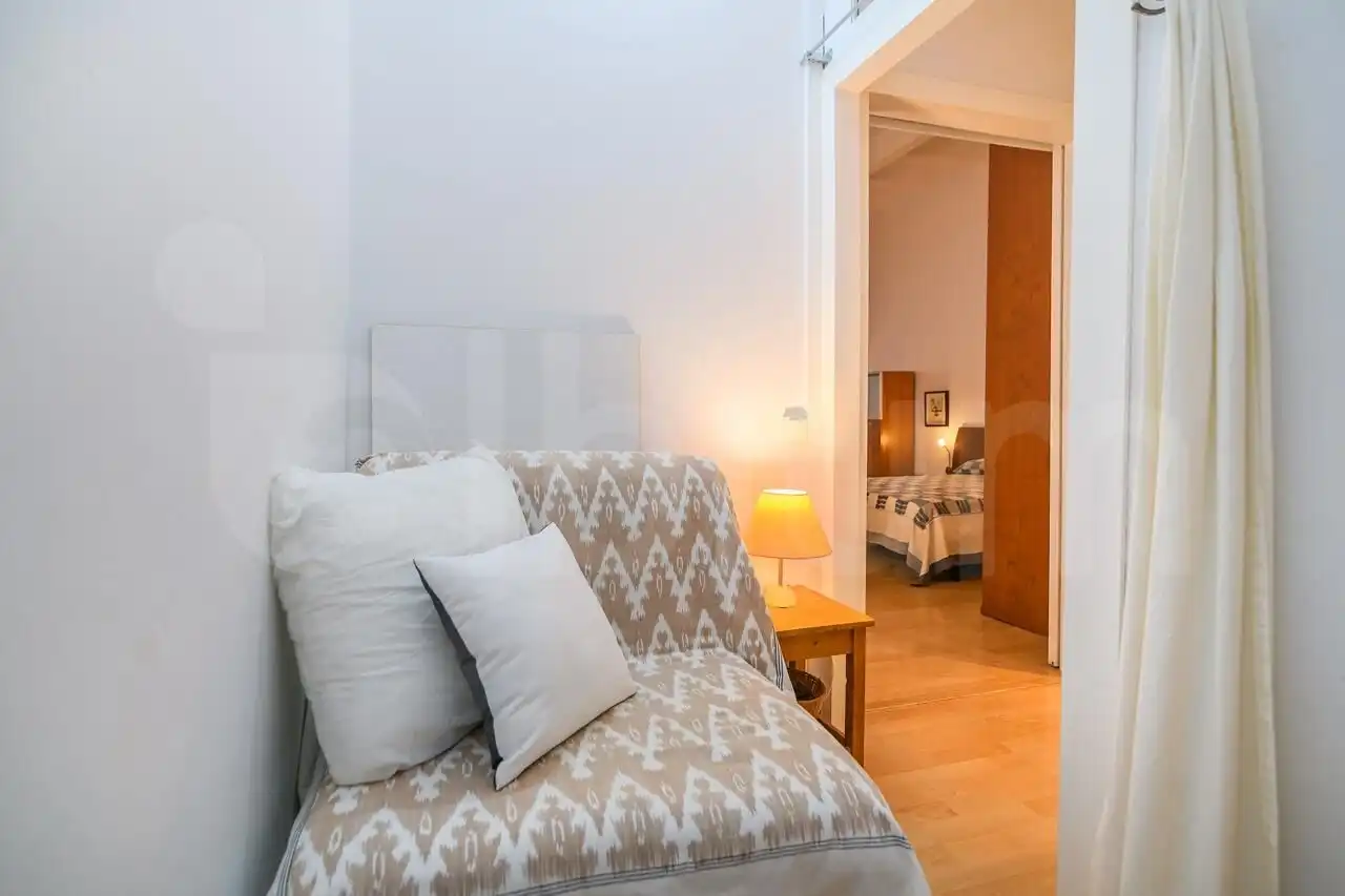 Schlafzimmer von Wohnung zum Verkauf in Barcelona mit Heizung, Parkett und Terrasse
