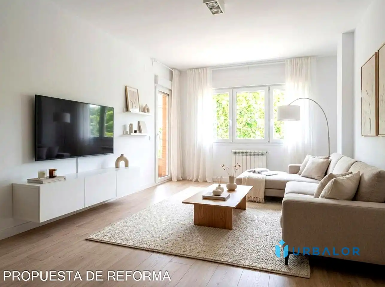 Living room of Flat for sale in Alcorcón  with Air Conditioner, Heating and Parquet flooring
