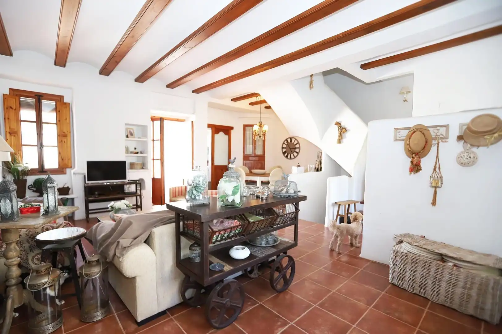 Sala de estar de Casa adosada en venta en Dénia con Jardín privado y Piscina
