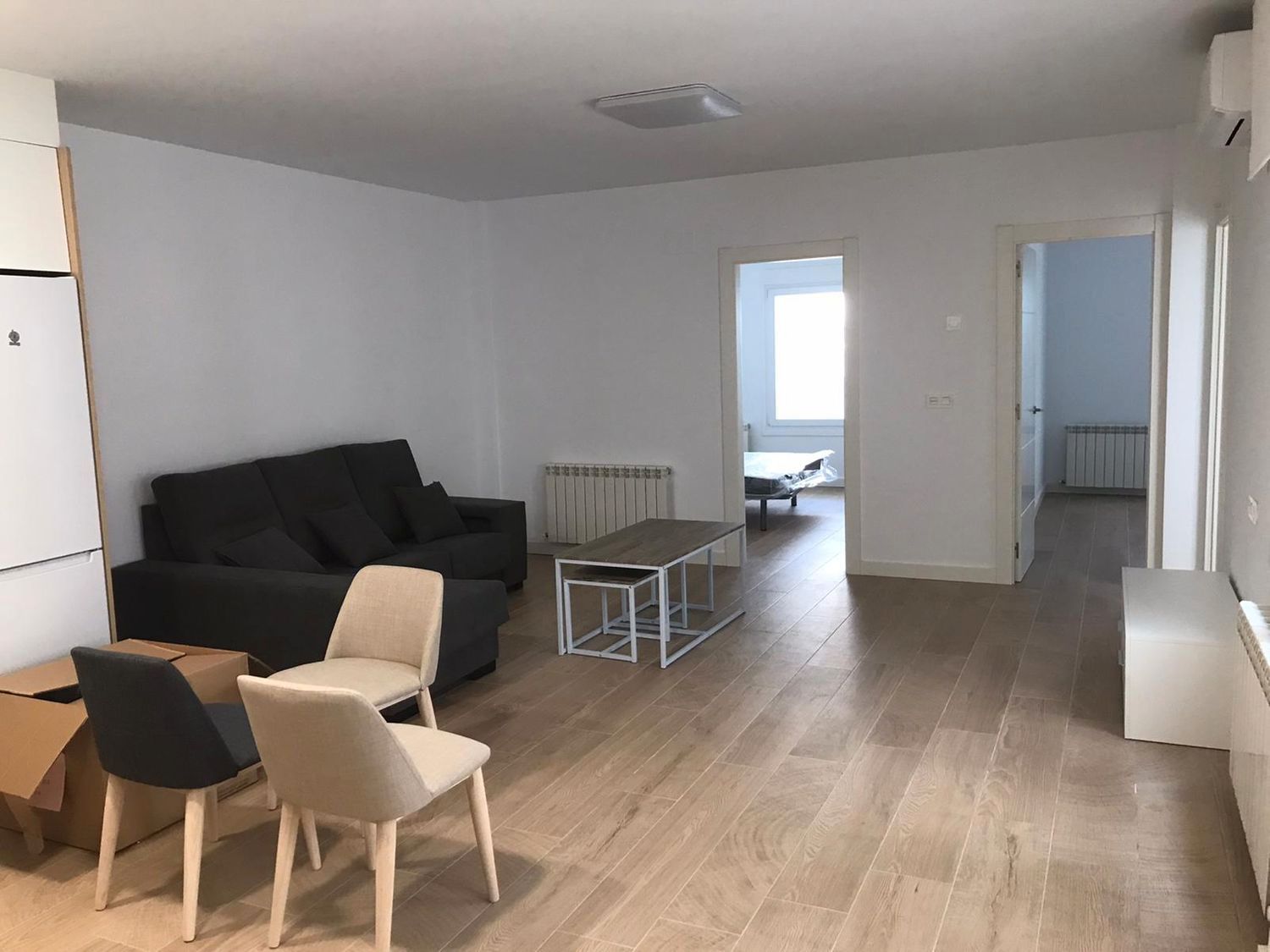 Living room of Apartment to rent in  Zaragoza Capital  with Air Conditioner, Heating and Parquet flooring