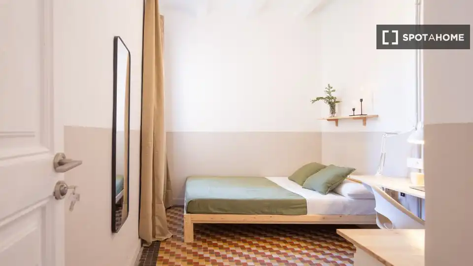 Habitación de Piso para compartir en Barcelona con Aire acondicionado, Calefacción y Amueblado