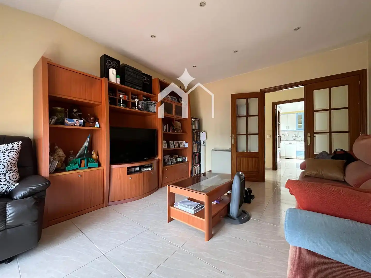 Sala de estar de Casa o chalet en venta en Moaña con Calefacción, Parquet y Terraza