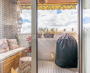 Balcony of Apartment for sale in  Madrid Capital  with Air Conditioner, Heating and Parquet flooring