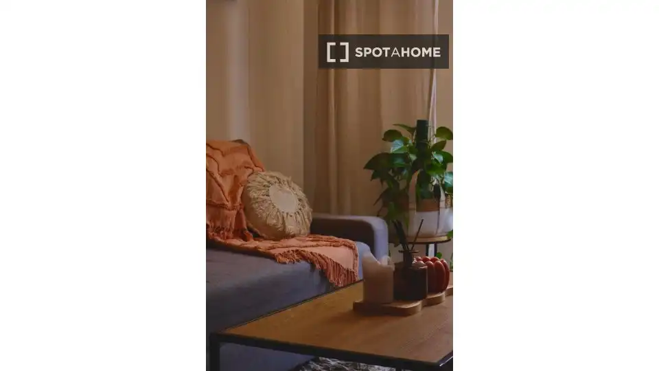 Living room of Flat for rent in Valencia  with Air Conditioner, Heating and Furnished