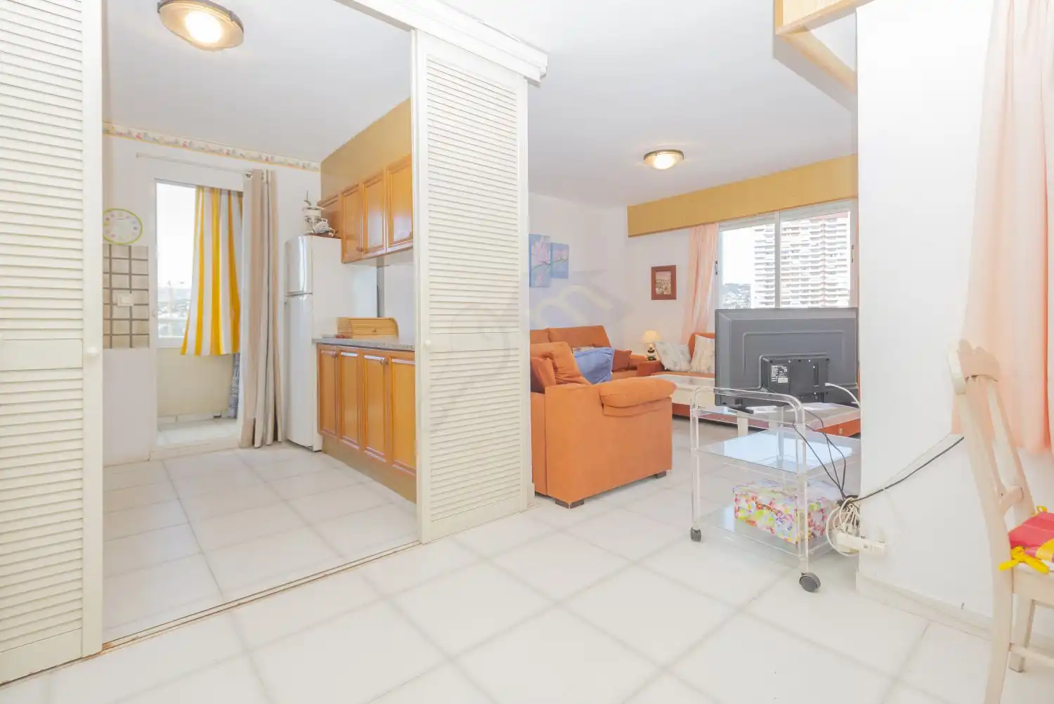 Sala de estar de Apartamento en venta en Calpe / Calp con Terraza y Piscina comunitaria